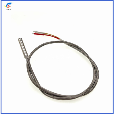 Customized Automotive Grade PT100 Temperature Sensor 500C Three-Wire Thermocouple With Lead Wire Waterproof Oil-Proof