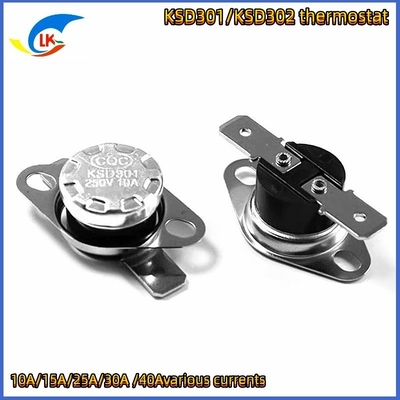 Ksd301 Series Temperature Control Switch Copper Pin Normally Open 250V 10A/16A/30A