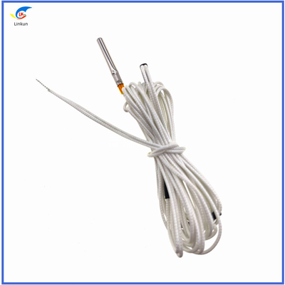 Customized Automotive Grade PT100 Temperature Sensor 500C Three-Wire Thermocouple With Lead Wire Waterproof Oil-Proof