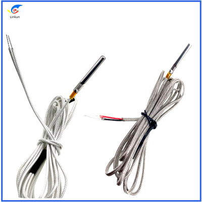 Customized Automotive Grade PT100 Temperature Sensor 500C Three-Wire Thermocouple With Lead Wire Waterproof Oil-Proof