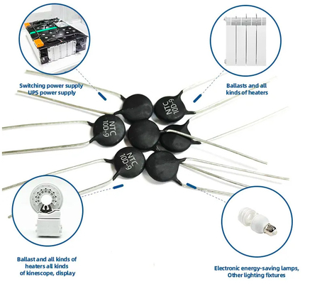 MF72  25D-20  NTC Power Thermistor 25 Ohm 5A 20 Mm For Power Circuits Or Home Appliances