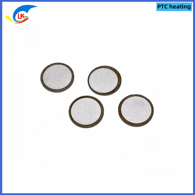 Round Silver Plated 14mm Diameter PTC Thermistor Chip 2.2 Ohm 12V 80 Degrees Celsius Heating Element